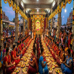 மேல்மலையனூர் அங்காளம்மன் கோவிலில் 108 பெண்கள் பங்கேற்று பக்தி பரவச வழிபாடு